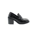 Jeffrey Campbell Heels: Slip-on Chunky Heel Casual Black Shoes - Women's Size 6 1/2 - Round Toe
