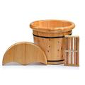 ZXNANA Foot Soaker Tub,Wooden Foot Soak Tubsauna Bucket，Pure Wood Bathtub Bucket，Handmade Footbath Basin，Sauna Accessories for Footbath Tubs，Foot Relaxing Bath Barrel charitable