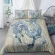 MOUMOUHOME Light Color Bedding Set Single Size for Boys Girls Adults 3D Dragon Bedspread Cover 2 Pieces 1 Duvet Cover 1 Pillowcase Microfiber Soft Bed Sets Gray-blue Dragon
