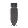 Brabantia - Ironing Board C - Extra Large Steam Iron Rest - Adjustable in Height - Non-Slip Rubber Feet - Cotton Cover with Foam Layer - Foldable XL Unit - Black Denim - Size C (124 x 45cm)