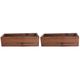 YARNOW Wooden Flower Pot Square Wooden Planters 2pcs Wood Planter Box Rectangle Wood Flower Planter Rustic Wooden Box for Indoor Outdoor Rectangular Wooden Crate Gardening Pots