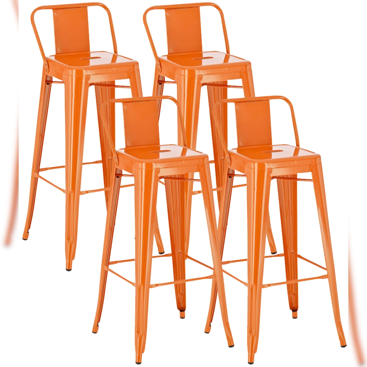 CLP 4er Set Barhocker Mason orange Image