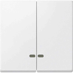 Merten System M Wippe Serien, Schalter/Taster, polarweiß, matt, Sonderaufdruck, Kontrollfenster/Lichtauslass Image