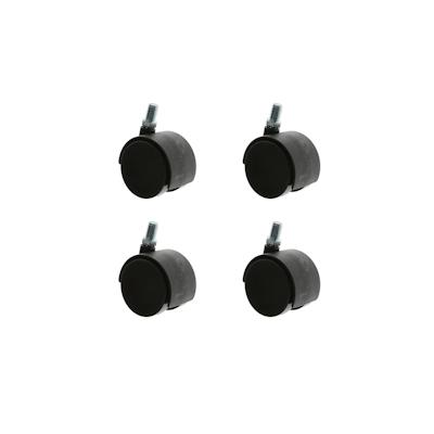 MS Beschläge Möbelrolle Rolle Kunststoffrolle Hartbodenrolle div Durchmesser Ø60mm M10 4er-Pack Image