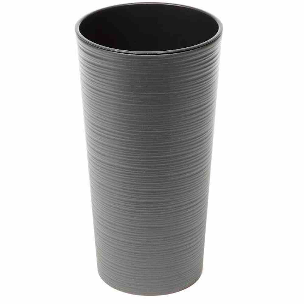 SIENA GARDEN Locon Pflanzgefäß Locon, graphit Rillenoptik, Ø30x57 cm Image