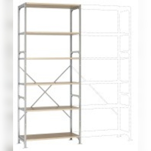 Mittelschweres Fachboden-Steckregal Grundregal mit 6 Holzverbundböden, HxBxT = 2500 x 1030 x 800 mm Image