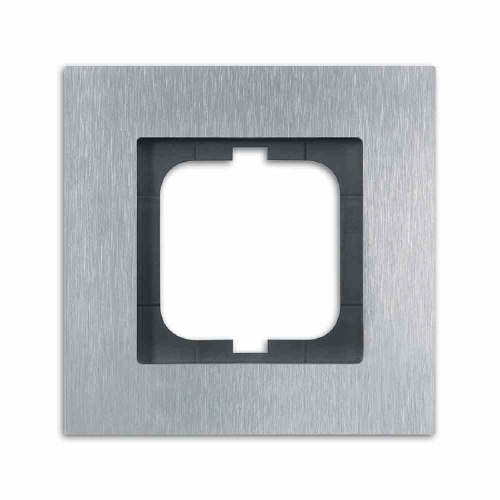 Busch-Jaeger CARAT Rahmen, 1f, edelstahl, Metall, geeignet für Geräteeinbaukanal, geeignet für Unterputz-Installation, Edelstahl Image