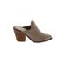 Chinese Laundry Mule/Clog: Slip On Chunky Heel Boho Chic Gray Print Shoes - Women's Size 6 - Almond Toe