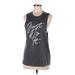 Nike Active Tank Top: Gray Print Activewear - Women's Size Medium