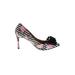 Betsey Johnson Heels: Slip On Stiletto Feminine Black Shoes - Women's Size 8 1/2 - Pointed Toe