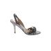 Pelle Moda Heels: Slingback Stiletto Cocktail Gray Shoes - Women's Size 10 - Open Toe