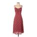 Forever 21 Cocktail Dress - A-Line: Burgundy Plaid Dresses - Women's Size Small