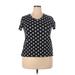 Croft & Barrow Sleeveless T-Shirt: Black Tops - Women's Size 2X-Large