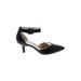 Anne Klein Heels: Pumps Kitten Heel Cocktail Black Solid Shoes - Women's Size 8 - Pointed Toe
