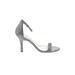 Nina Heels: Silver Marled Shoes - Women's Size 8 1/2