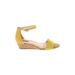 Alex Marie Wedges: Yellow Shoes - Women's Size 7 1/2 - Open Toe