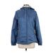 Calvin Klein Jacket: Below Hip Blue Print Jackets & Outerwear - Women's Size X-Small