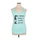Next Level Apparel Tank Top Teal Graphic Scoop Neck Tops - Women's Size X-Large