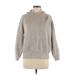 Bluivy Pullover Hoodie: Gray Print Tops - Women's Size Medium