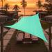 Turquoise Sun Shade Sail Triangle Canopy 185 GSM Durable Fabric UV Block Awning for Outdoor Patio Garden Backyard