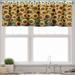 Ambesonne Sunflowers Window Valance Summer Farmhouse Huddle 54"x18" Mustard Reseda Green, Polyester | 12 H x 42 W in | Wayfair valpano_sd2588_42x12