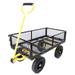 3.5 cu.ft. Steel Garden Cart, Utility Tools Cart Wagon Cart with 10'' Solid Tires and Removable Sides