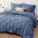 King Size Comforter Set - Bedding Set King 7 Pieces, Pintuck Bed in a Bag Bed Set with Comforter, Sheets, Pillowcases & Shams