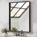 Ebern Designs Stemn Bathroom Vanity Mirror Decorative Wall Mirror Accent Mirror Metal in White/Black | 28" x 36" | Wayfair