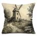 VisionBedding Windmill Throw Pillow, Landscape Cotton Twill Pillows Polyester/Polyfill/Cotton Blend | 14 H x 14 W x 15 D in | Wayfair