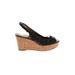 Coach Wedges: Black Solid Shoes - Women's Size 9 1/2 - Peep Toe