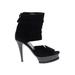 Donald J Pliner Heels: Slouch Stiletto Cocktail Party Black Print Shoes - Women's Size 9 - Peep Toe