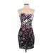 Jessica Simpson Cocktail Dress - Sheath Open Neckline Sleeveless: Purple Dresses - Women's Size 4