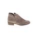 Universal Thread Ankle Boots: Slip-on Stacked Heel Bohemian Tan Print Shoes - Women's Size 10 - Round Toe