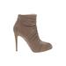 Brian Atwood Ankle Boots: Gray Solid Shoes - Women's Size 40 - Almond Toe