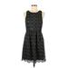 Ali Ro Casual Dress - Mini High Neck Sleeveless: Black Dresses - Women's Size 6