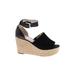 Marc Fisher Wedges: Espadrille Platform Boho Chic Black Print Shoes - Women's Size 8 - Open Toe