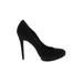 B Brian Atwood Heels: Pumps Stiletto Minimalist Black Solid Shoes - Women's Size 8 1/2 - Round Toe