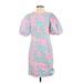 Lilly Pulitzer Casual Dress - Mini Crew Neck Short sleeves: Pink Floral Dresses - Women's Size 4