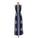 INC International Concepts Casual Dress - A-Line Halter Sleeveless: Blue Dresses - Women's Size Small