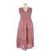 Old Navy Casual Dress - Midi: Red Floral Motif Dresses - Women's Size 2X-Large