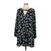 Express Casual Dress - Mini: Black Print Dresses - Women's Size Large