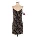 Oleg Cassini Casual Dress: Brown Paisley Dresses - New - Women's Size 4