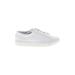 J/Slides Sneakers: White Print Shoes - Women's Size 7 1/2 - Almond Toe