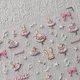Ballett Kaninchen Bär niedlichen Cartoon 5d geprägte Reliefs selbst klebende Nail Art Aufkleber