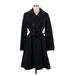 White House Black Market Coat: Knee Length Black Solid Jackets & Outerwear - Women's Size 8