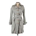 Burberry Jacket: Mid-Length Gray Jackets & Outerwear - Women's Size 40