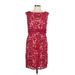 Adrianna Papell Casual Dress - Party: Burgundy Dresses - Women's Size 12 Petite