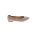 Attilio Giusti Leombruni Flats: Ballet Stacked Heel Casual Ivory Print Shoes - Women's Size 40 - Almond Toe