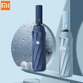 Neu xiaomi automatischer Regenschirm uv schwarzer Kleber Sonnenschutz Männer Frauen 10 Regenschirm