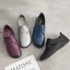 Neue hochwertige Ballerinas Damen Luxus Echt leder Schuhe große Größe 42 Damen Slipper Mutter